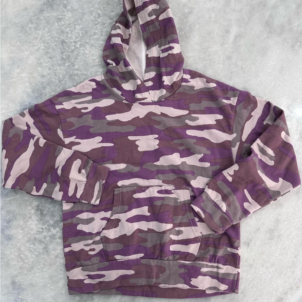 HUDSON JEANS Pullover Hoodie Purple Camouflage size Size XL Kids 16
